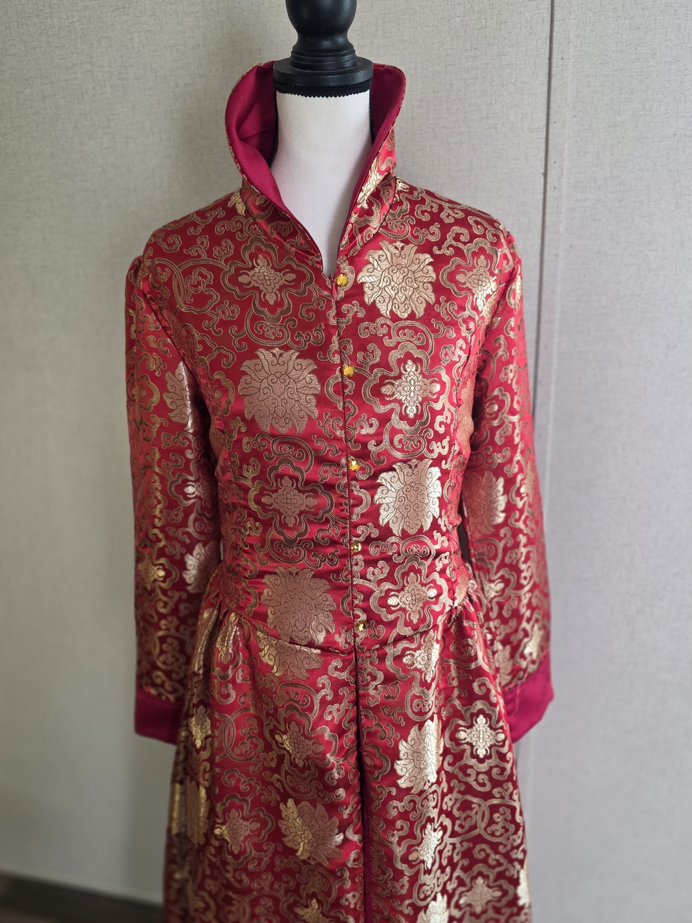Renaissance Queen Princess Fairytale Brocade Victorian Holiday Dress Historical - Picture 9 of 12